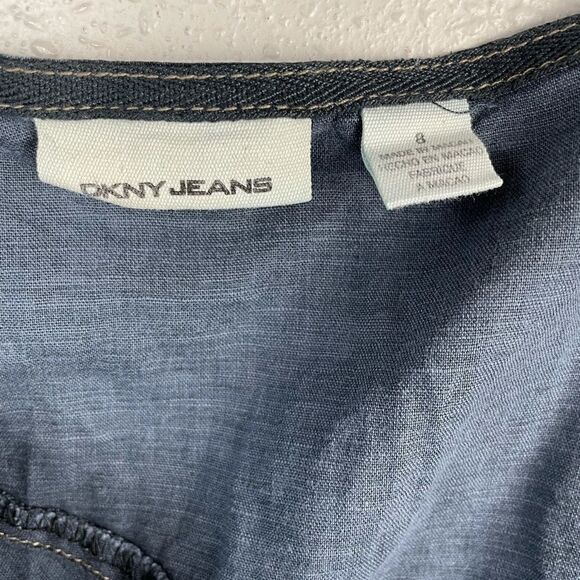 DKNY Jeans Linen Blend Shirt Size 8 EUC - Picture 5 of 8